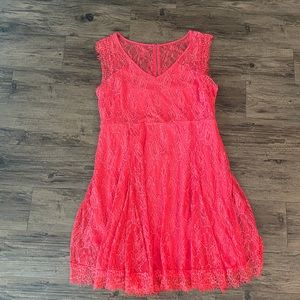 Torrid Coral Lace Dress